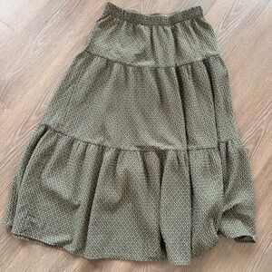 Alice Blue Patterned A-Line Skirt